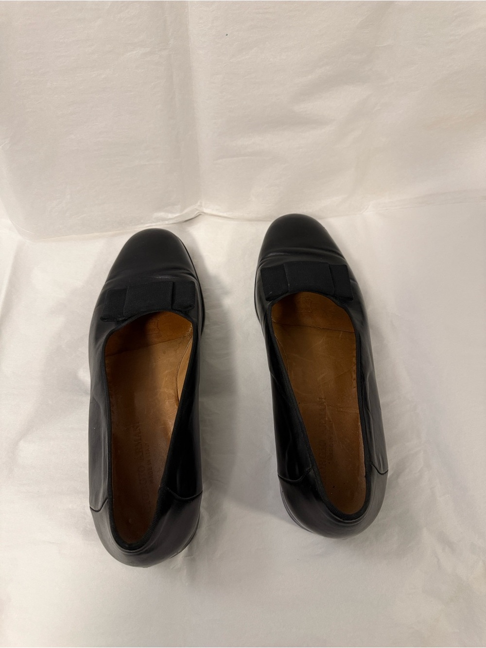 Giorgio Armani Black Leather evening tuxedo pump bowtie mens shoes